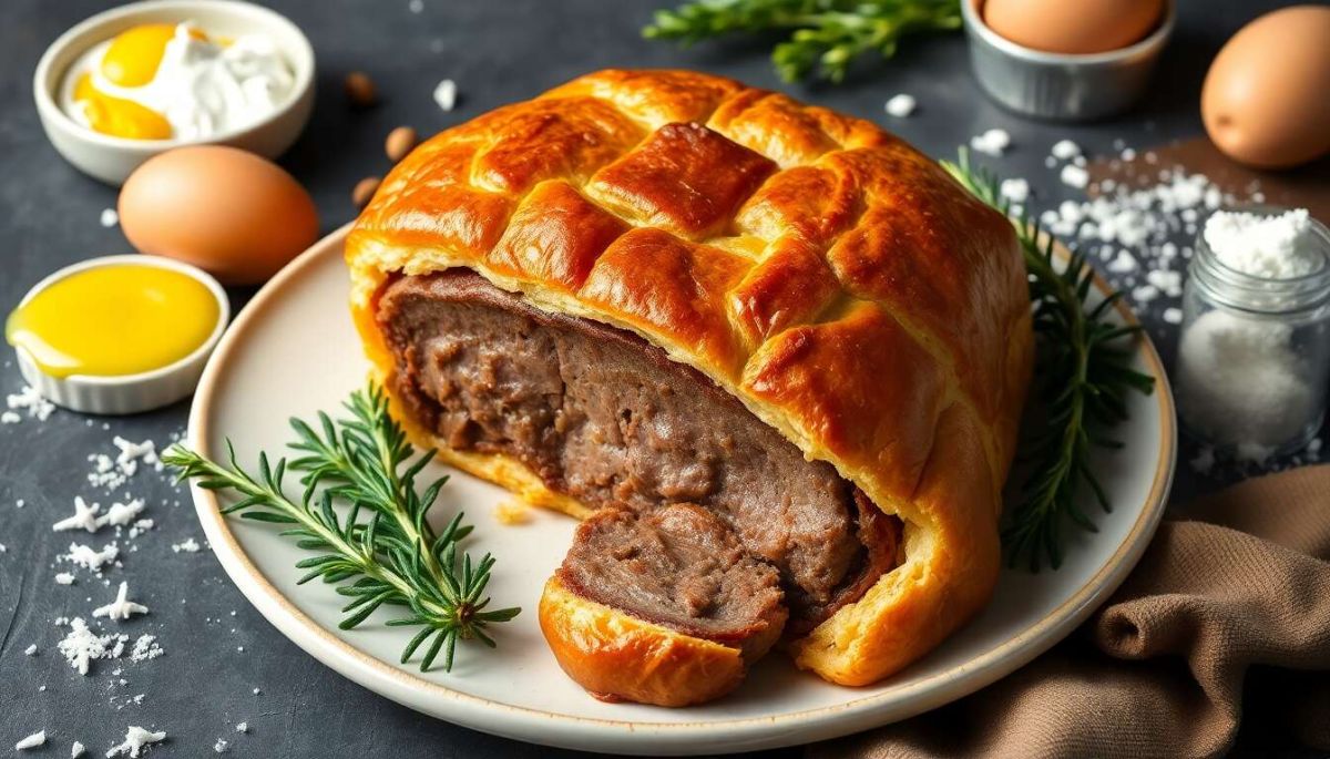 Préparation d'un classique : le rôti de bœuf en croûte