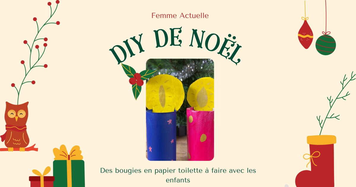 Créez des bougies de Noël festives avec des rouleaux de papier toilette
