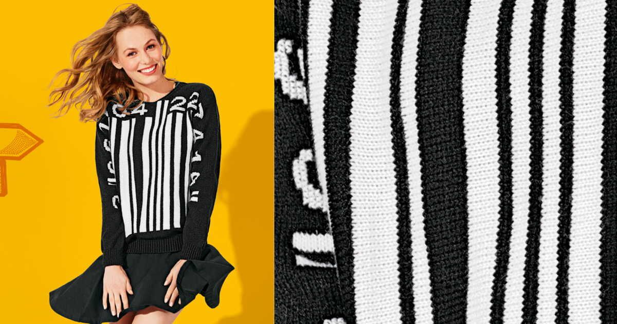 Le pull jacquard : un style audacieux inspiré du code-barres