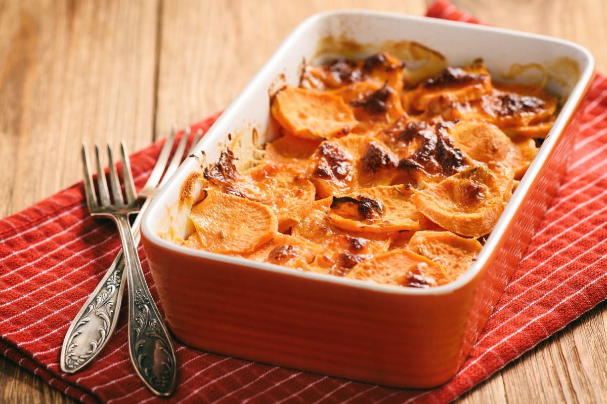 Un gratin dauphinois réinventé à la patate douce pour un automne savoureux