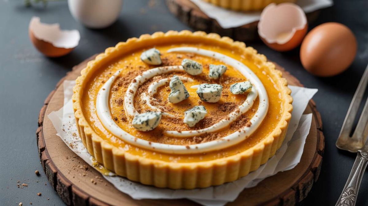 Dégustez une tarte au potiron et fromage bleu : recette gourmande