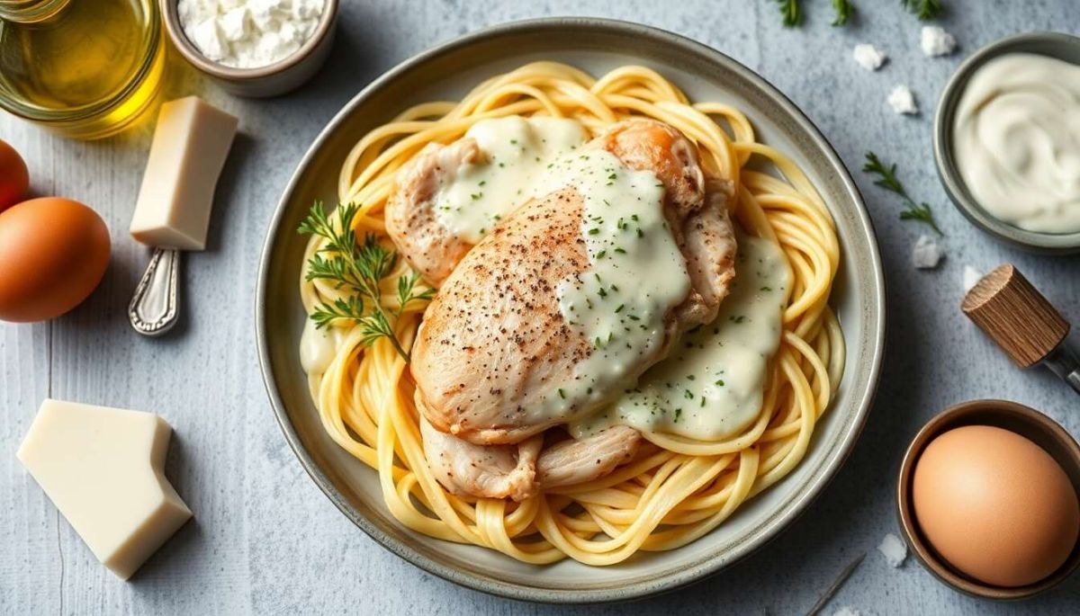 Fricassée de poulet à la crème de Roquefort