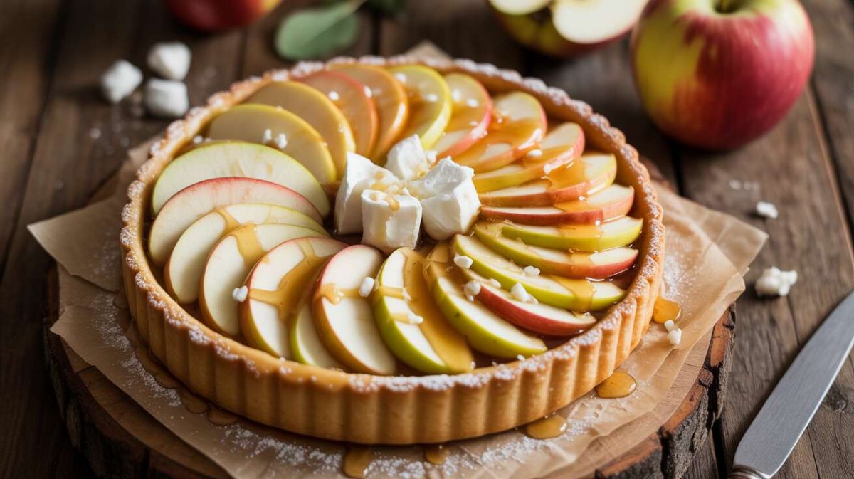 Une tarte fine aux pommes et miel qui va ravir vos papilles