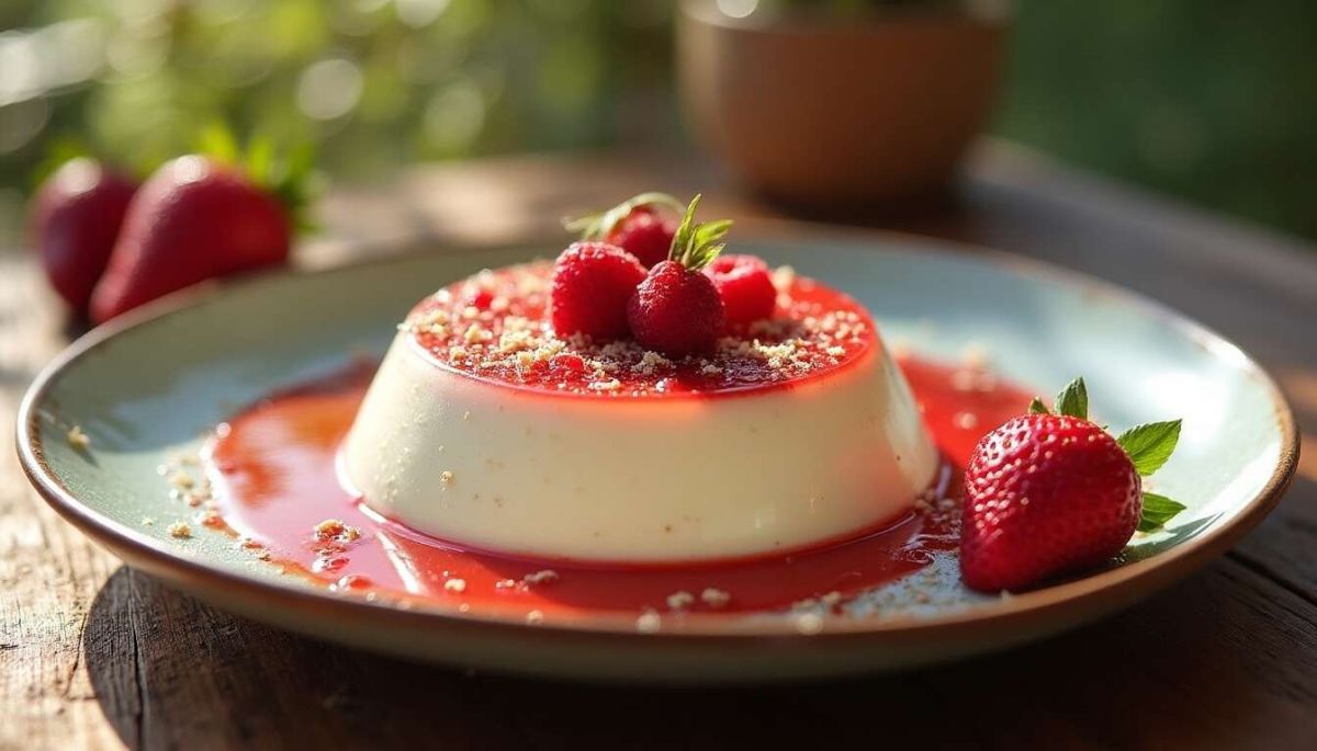 savourez une panna cotta légère aux fraises pour vos soirées