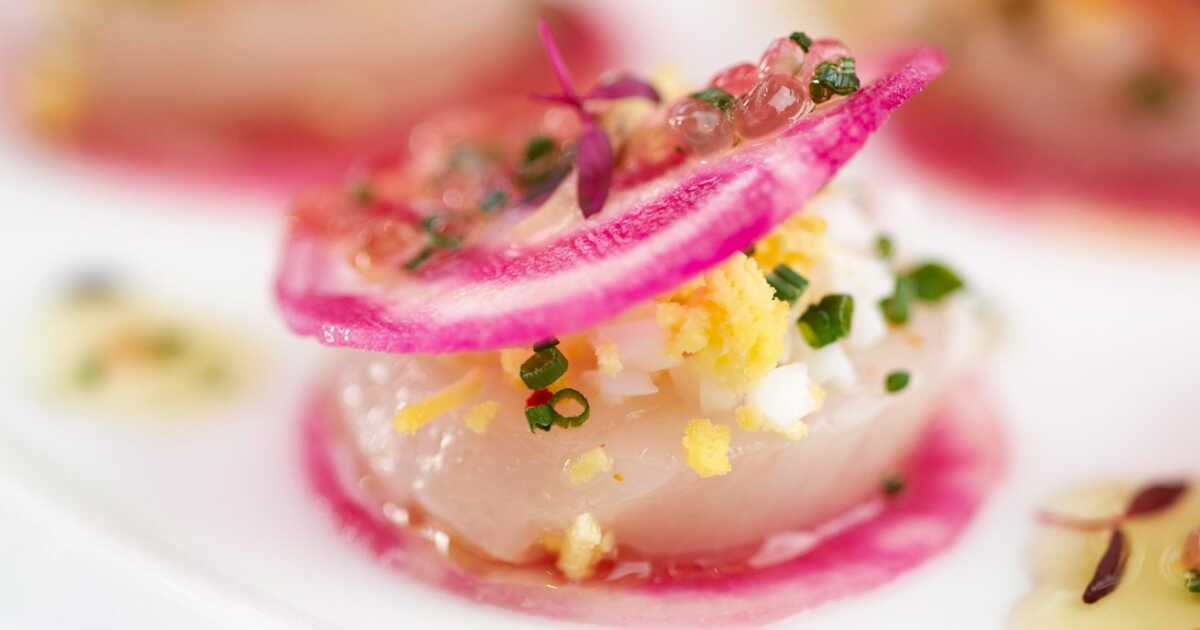 Bouchées de Saint Jacques à la betterave