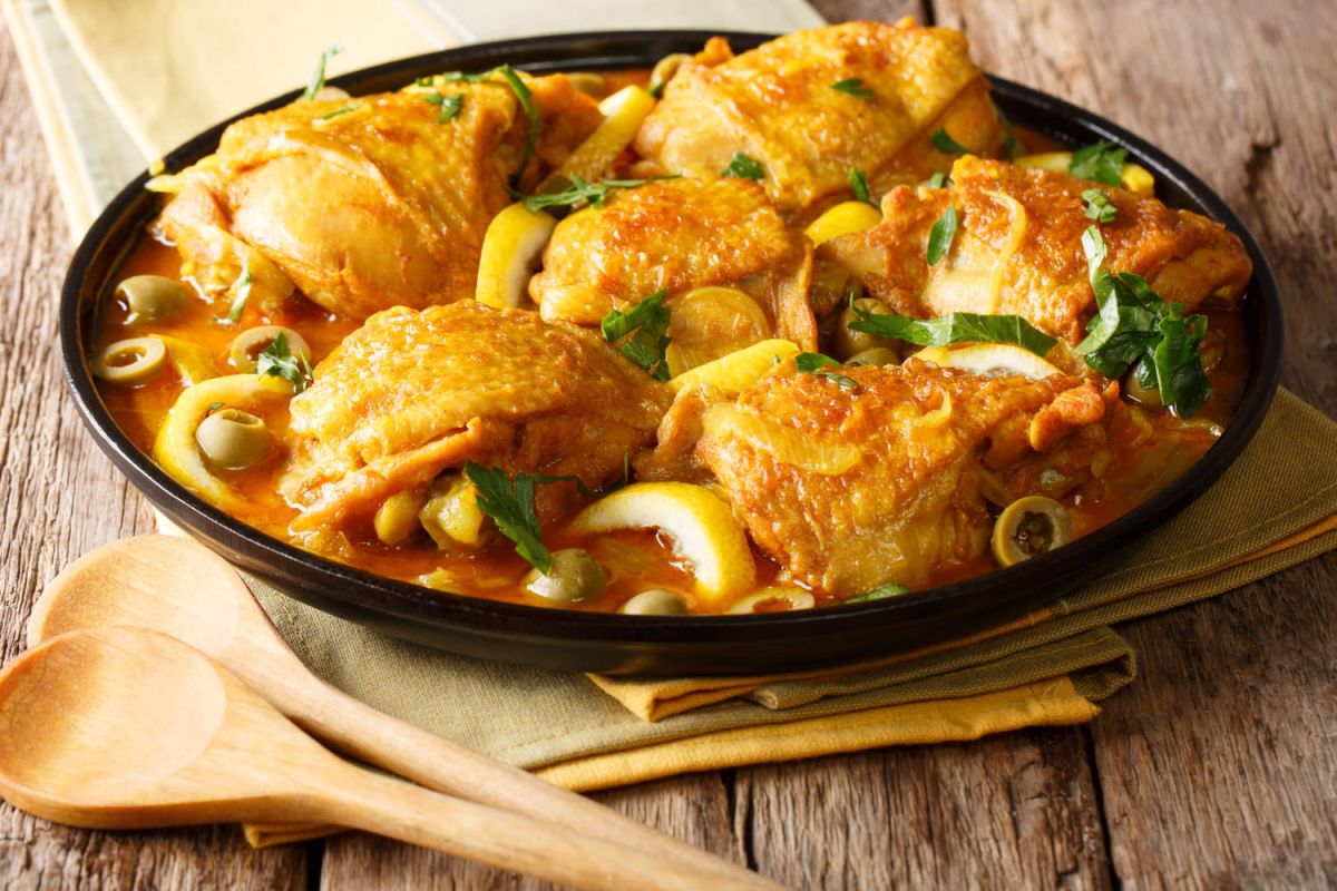 Un poulet au citron et olives qui fait sensation