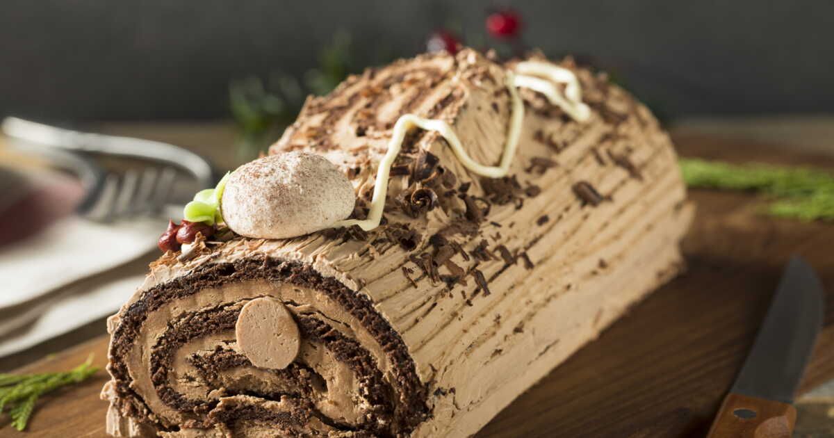la bûche de Noël chocolat-pralin de Laurent Mariotte : recette facile et sans cuisson
