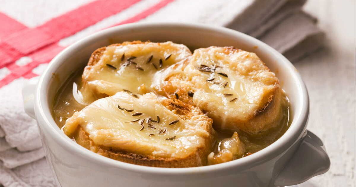 Soupe gratinée au beaufort