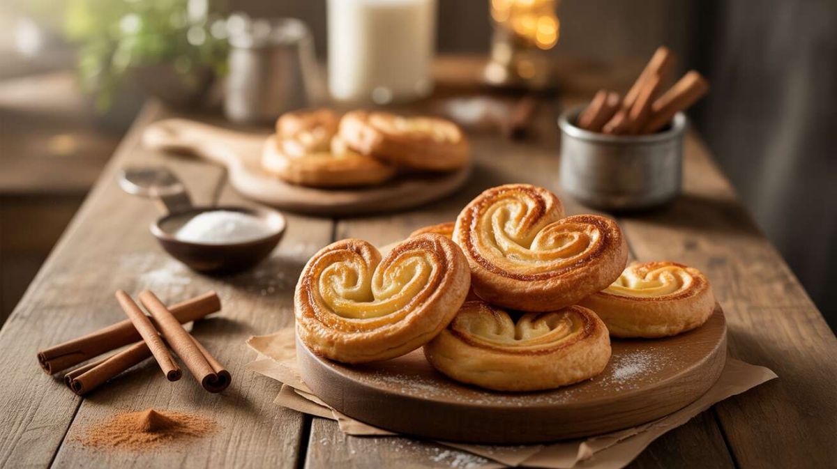 Palmiers feuilletés au sucre-cannelle : la recette express pour un apéritif réussi