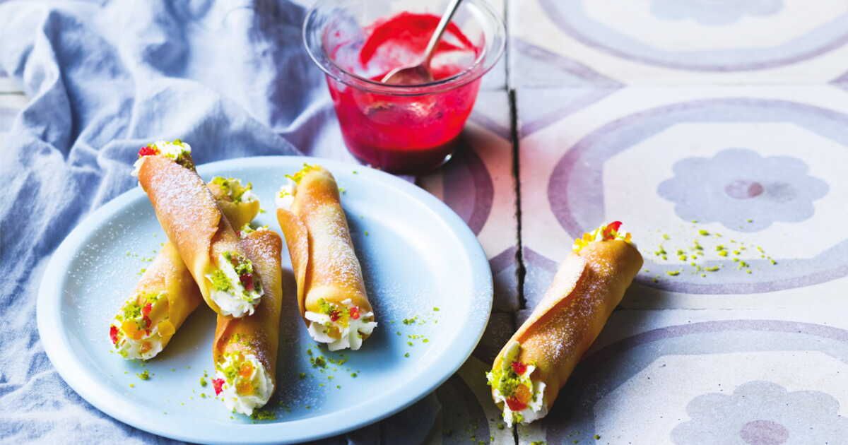 Cannolis aux fruits confits