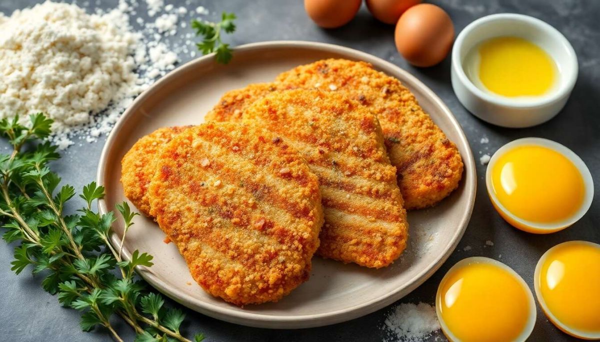 Des escalopes de poulet panées croustillantes au four pour un dîner réussi