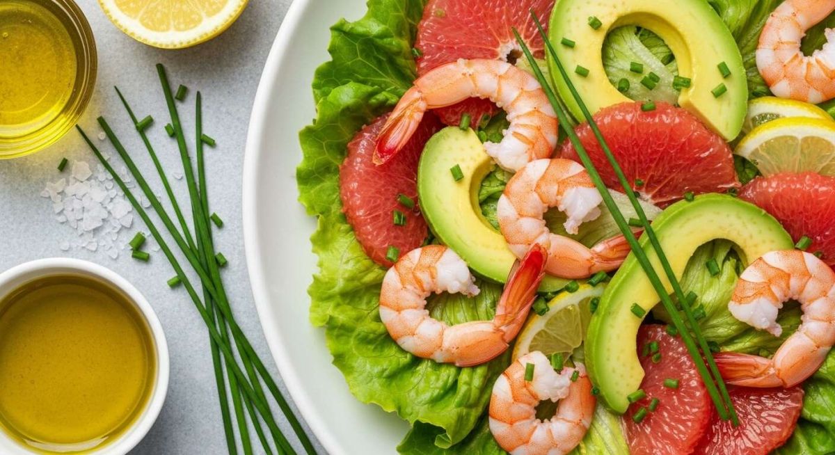 Une salade de crevettes et avocat pour éveiller vos papilles