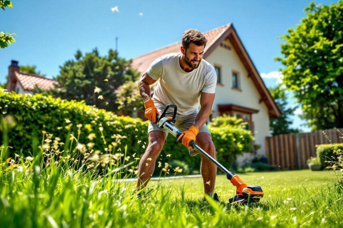 Transformez votre jardin avec la débroussailleuse WORX WR147E.9 à 239 € chez Leroy Merlin