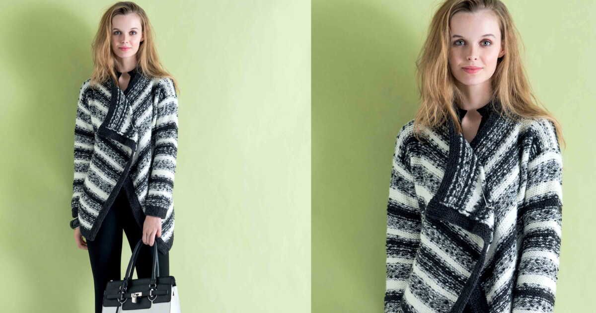 Un projet de tricot gratuit : réalisez votre veste rayée avec style