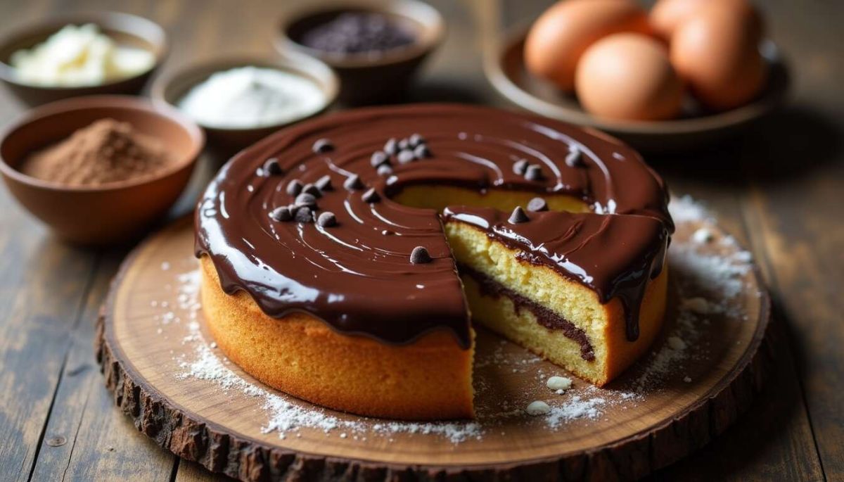 Un cake marbré surprise recouvert de chocolat : une expérience culinaire unique