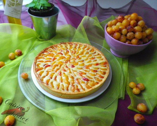 Une tarte aux mirabelles revisitée au romarin